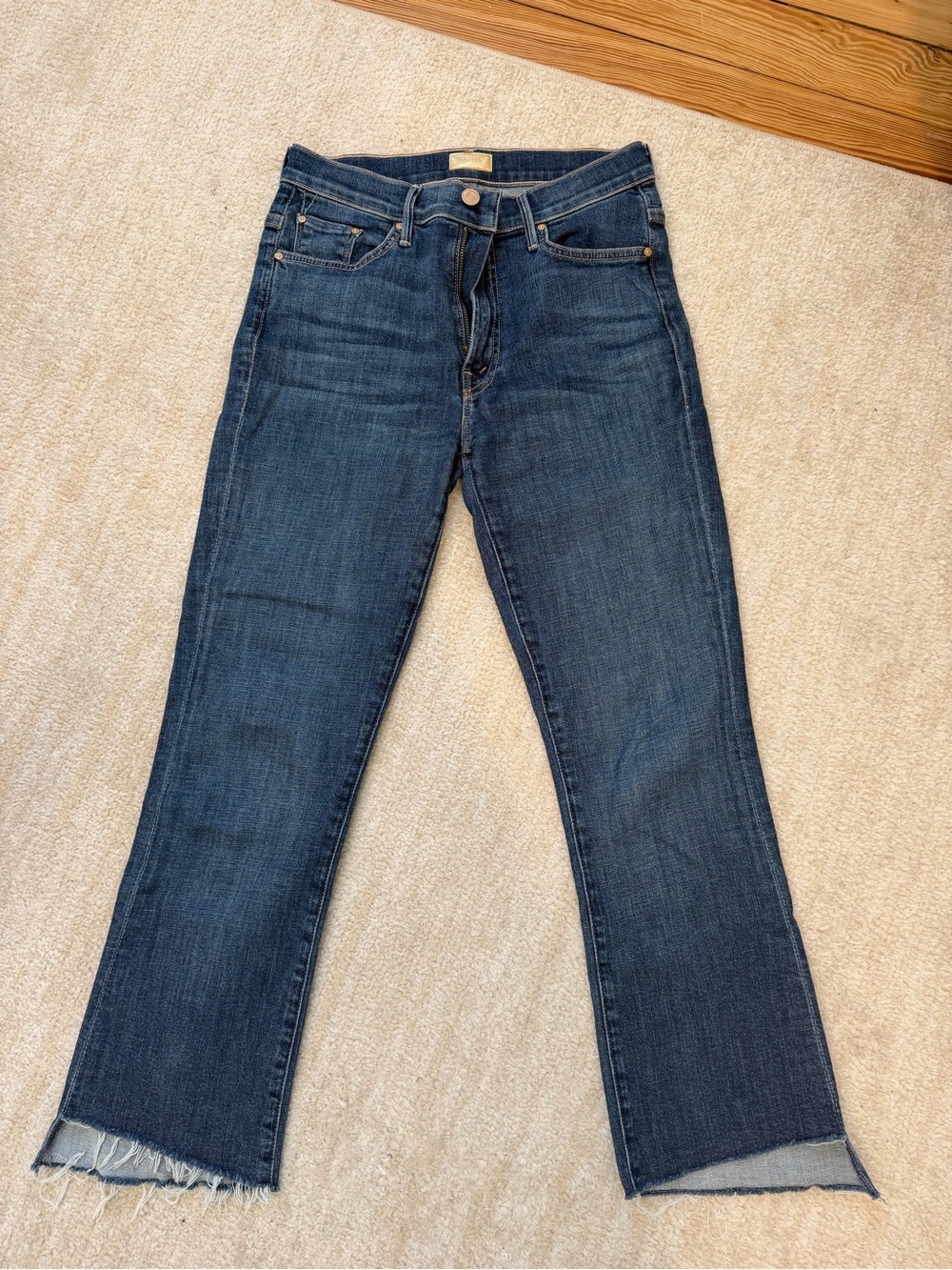 MOTHER The Insider Crop Fray Jeans in Girl Crush, 27